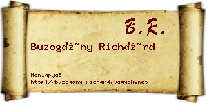 Buzogány Richárd névjegykártya