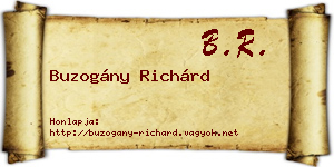 Buzogány Richárd névjegykártya