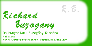 richard buzogany business card